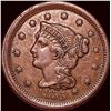 Image 1 : 1855 Braided Hair Large Cent CLOSELY UNCIRCULATED