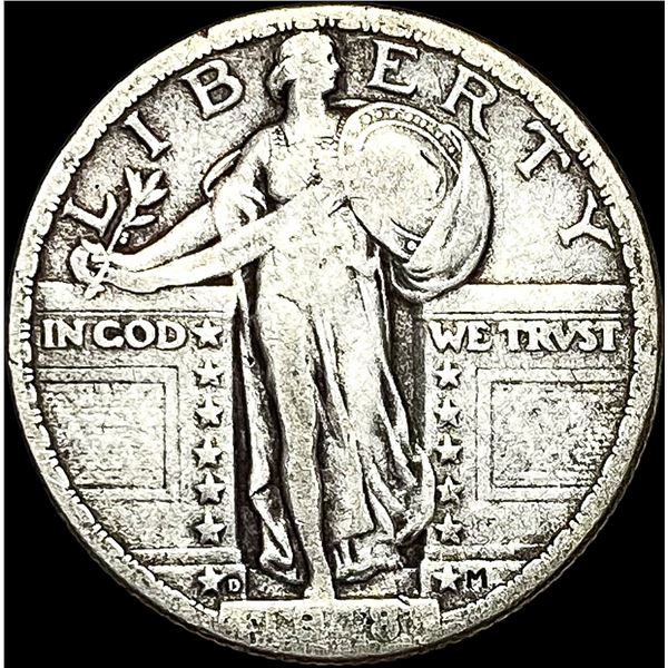 1918-D Standing Liberty Quarter LIGHTLY CIRCULATED