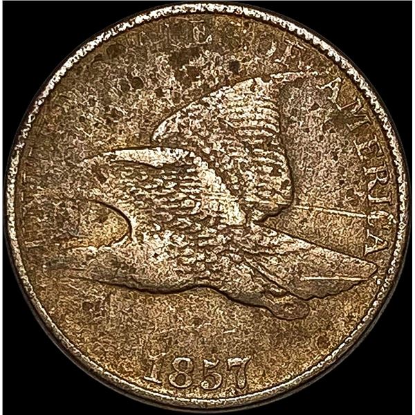 1857 Flying Eagle Cent NEARLY UNCIRCULATED