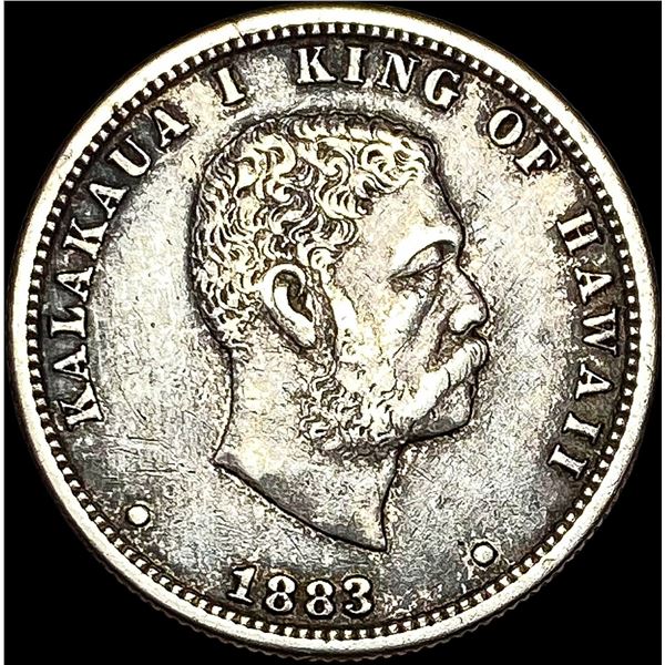 1883 Silver 1/4 Dollar Hawaii Kalakaua I CLOSELY UNCIRCULATED