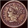 Image 1 : 1855 Braided Hair Large Cent CLOSELY UNCIRCULATED