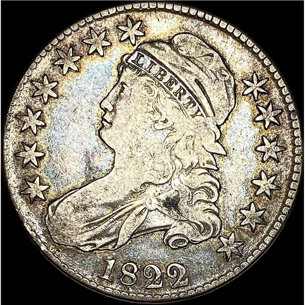 1822 Capped Bust Half Dollar NEARLY UNCIRCULATED