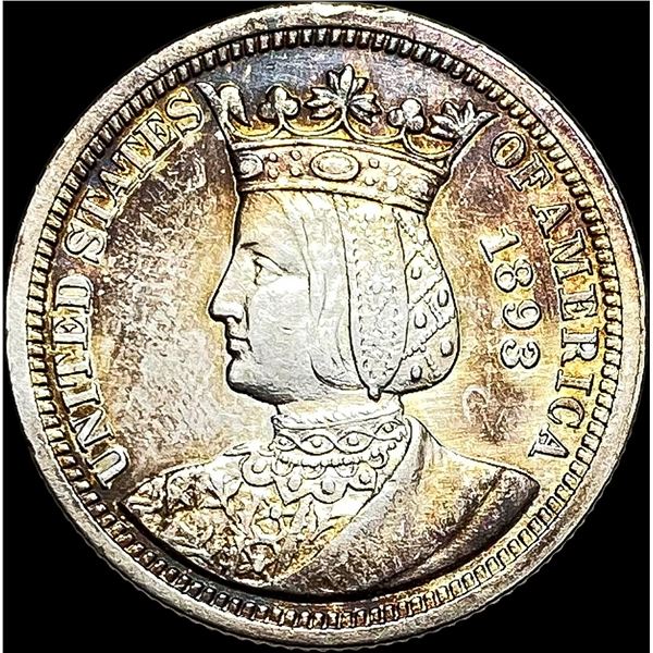 1893 Silver Isabella Quarter Dollar CLOSELY UNCIRCULATED