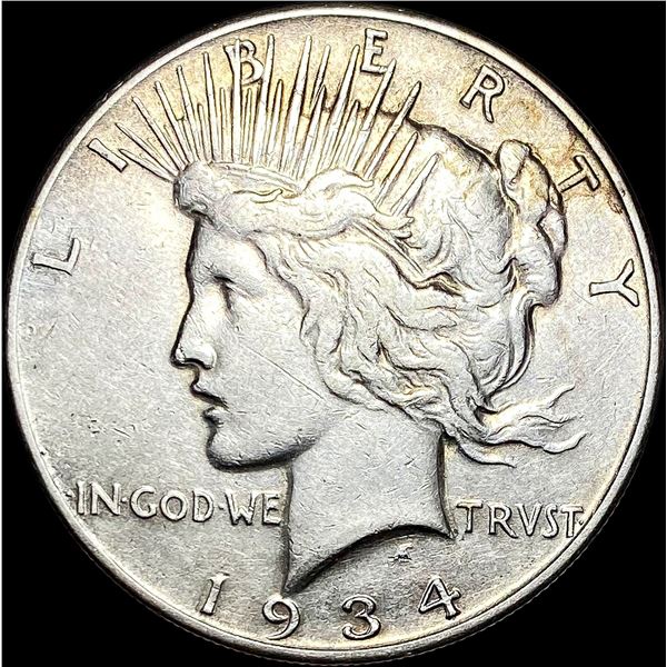 1934-S Silver Peace Dollar NEARLY UNCIRCULATED