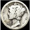 Image 1 : 1921-D Silver Mercury Dime NICELY CIRCULATED