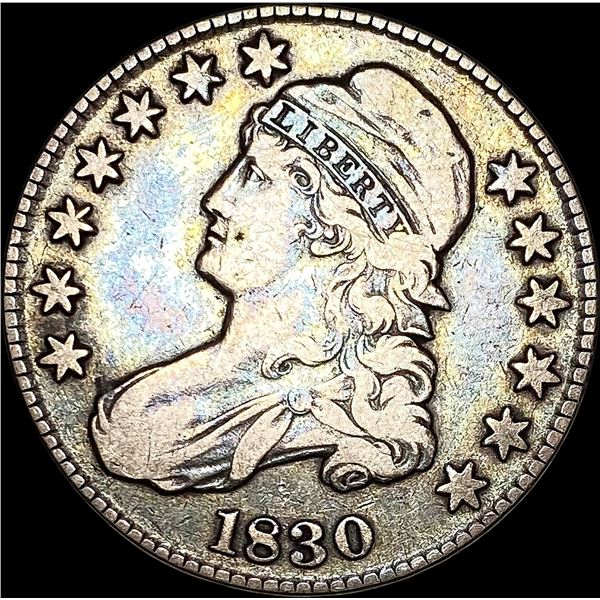 1830 Capped Bust Half Dollar LIGHTLY CIRCULATED