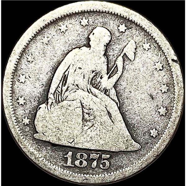 1875-S Seated Liberty Quarter NICELY CIRCULATED