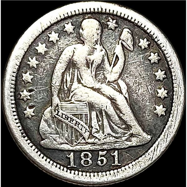 1851-O Seated Liberty Dime LIGHTLY CIRCULATED