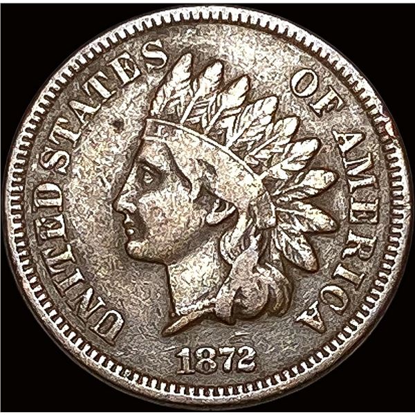 1872 Indian Head Cent NICELY CIRCULATED