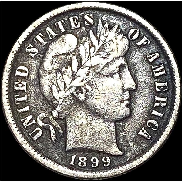 1899 Silver Barber Dime LIGHTLY CIRCULATED