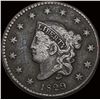 Image 1 : 1829 Coronet Head Large Cent NICELY CIRCULATED