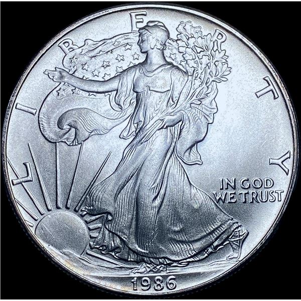 1986 1oz Silver American Eagle $1 SUPERB GEM BU
