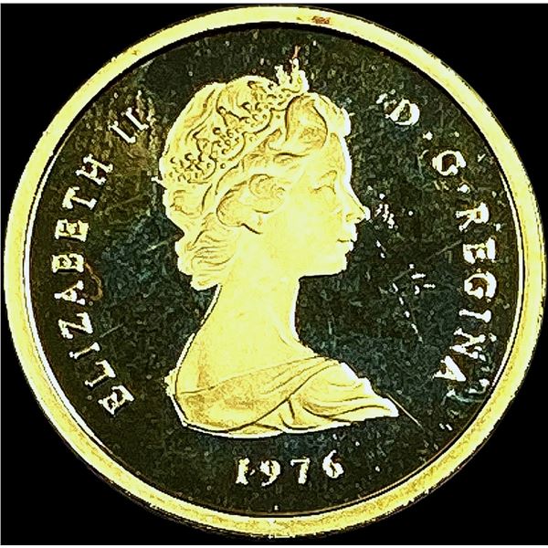 1976 Turks & Caicos 25 Crowns Gold .0723oz PR