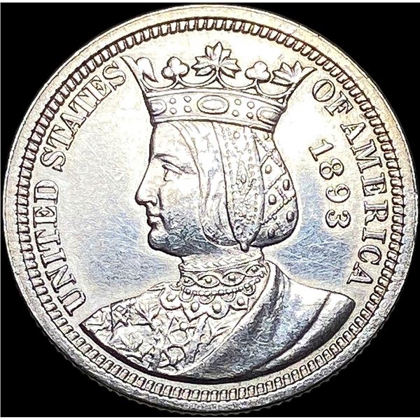 1893 Isabella Silver Quarter CLOSELY UNCIRCULATED