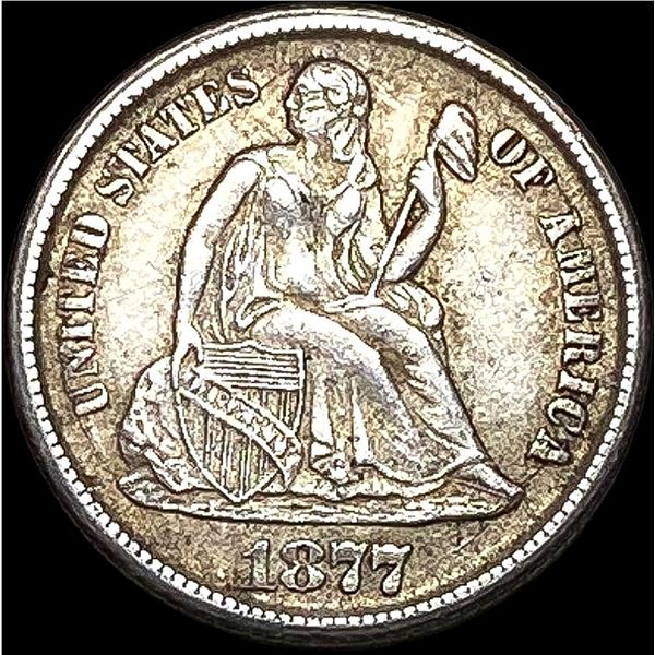 1877-CC Seated Liberty Dime NEARLY UNCIRCULATED