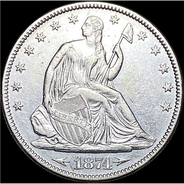 1874 Seated Liberty Half Dollar CLOSELY UNCIRCULATED