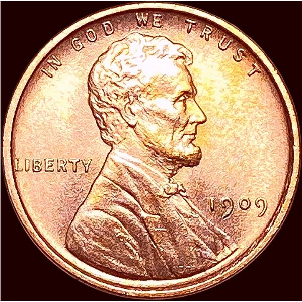 1909 VDB Red Lincoln Wheat Cent CHOICE BU
