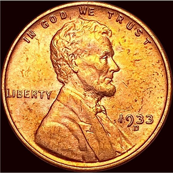 1933-D Red Lincoln Wheat Cent UNCIRCULATED