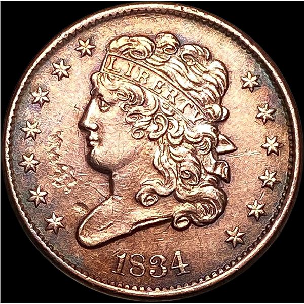 1834 Classic Head Half Cent CLOSELY UNCIRCULATED