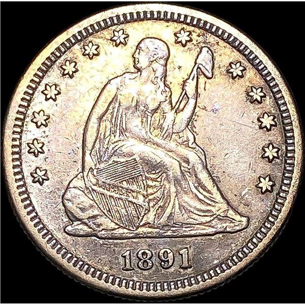 1891-S Silver Quarter Dollar CLOSELY UNCIRCULATED