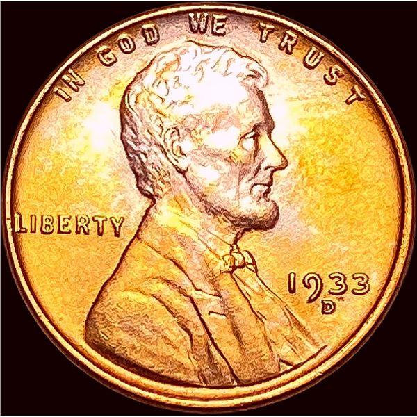 1933-D Red Lincoln Wheat Cent UNCIRCULATED