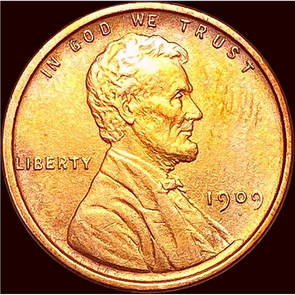 1909 VDB Red Lincoln Wheat Cent CHOICE BU