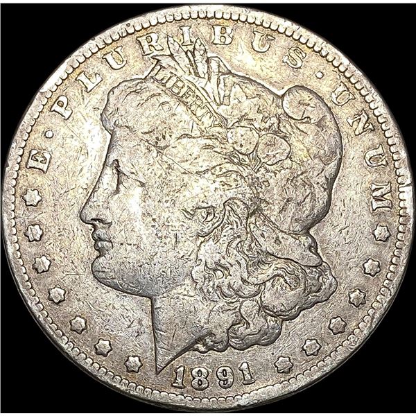 1891-CC Silver Morgan Dollar LIGHTLY CIRCULATED