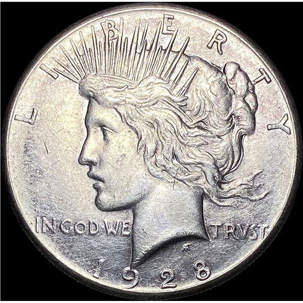 1928 Silver Peace Dollar NEARLY UNCIRCULATED