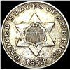 Image 1 : 1853 Silver Three-Cent Piece NEARLY UNCIRCULATED