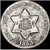 Image 1 : 1853 Silver Three-Cent Piece NICELY CIRCULATED