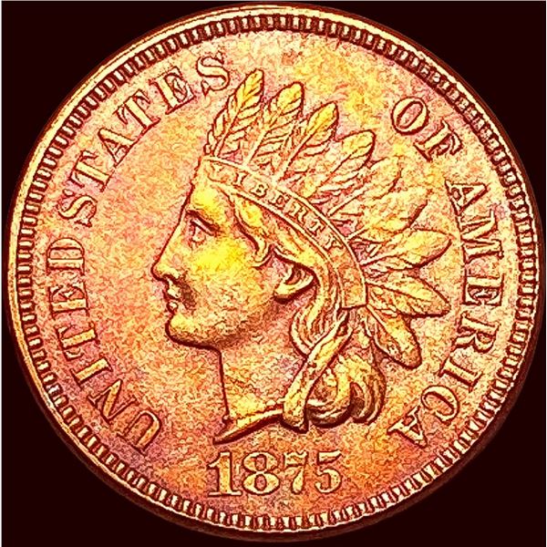 1875 Red Indian Head Cent CHOICE BU