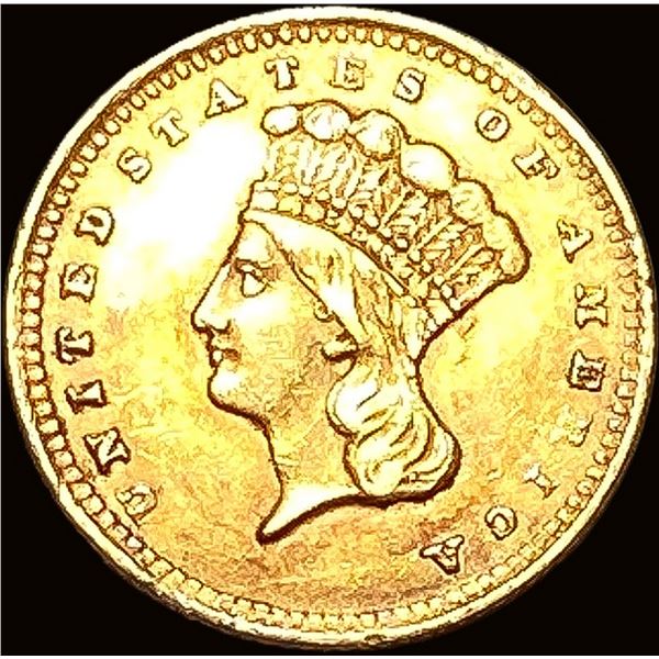 1856 Gold $1 Indian Head Type 2 CLOSELY UNCIRCULATED