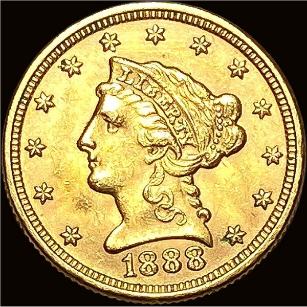 1888 Gold $2.5 Liberty Head Quarter Eagle CLOSELY UNCIRCULATED