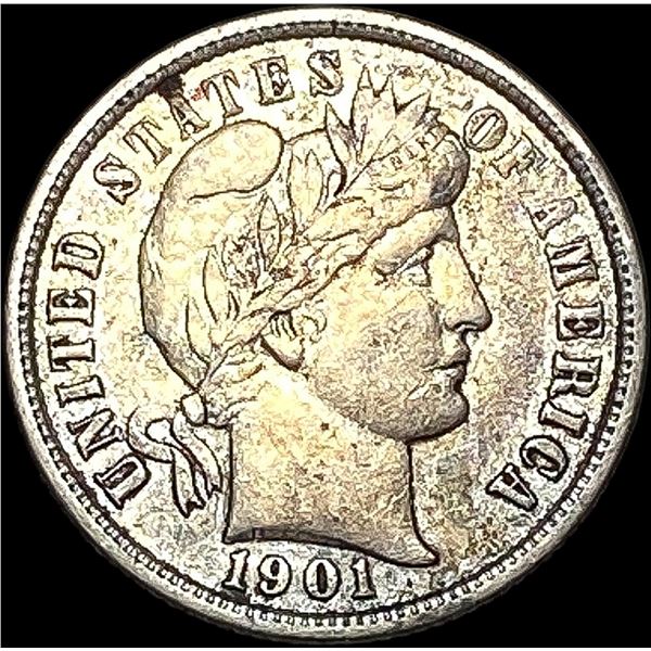 1901 Silver Barber Dime CLOSELY UNCIRCULATED