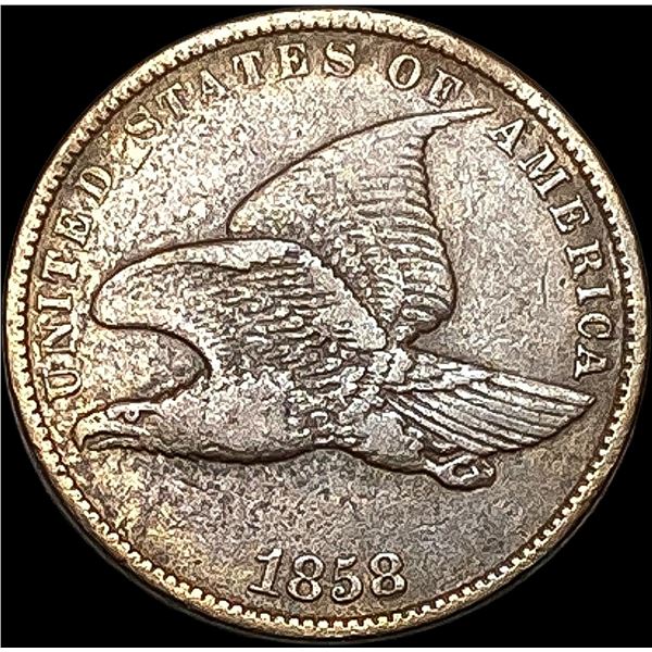 1858 Flying Eagle Cent NEARLY UNCIRCULATED