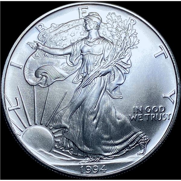 1994 1oz Silver American Eagle $1 SUPERB GEM BU