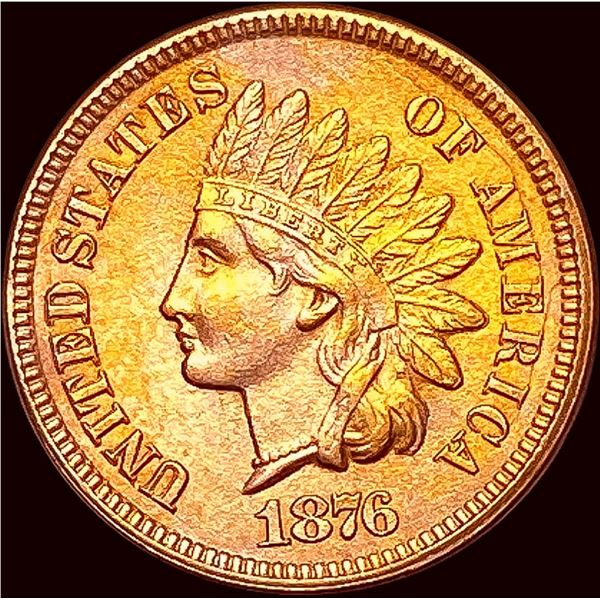 1876 RED Indian Head Cent UNCIRCULATED