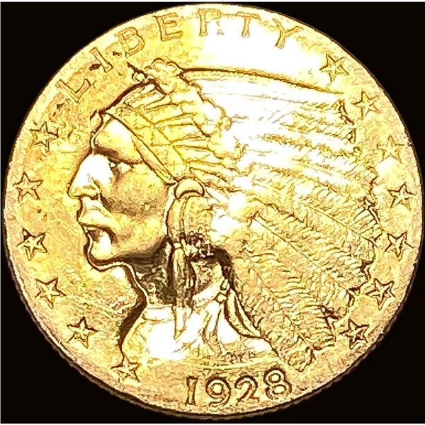 1928 Indian Head Gold $2.50 Quarter Eagle NEARLY UNCIRCULATED