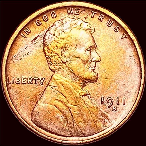 1911-S Lincoln Wheat Cent CLOSELY UNCIRCULATED