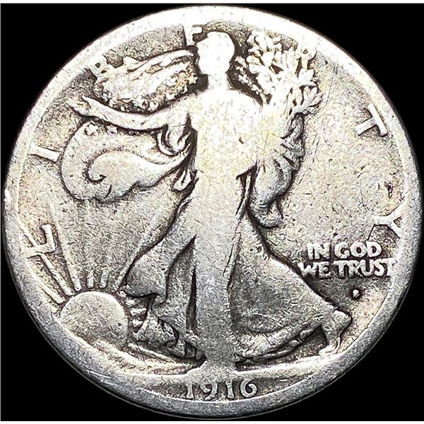 1916-S Walking Liberty Half Dollar NICELY CIRCULATED