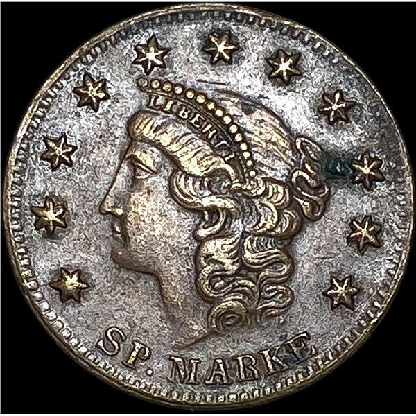 1850s German Spiel Marke Gaming Token HIGH GRADE
