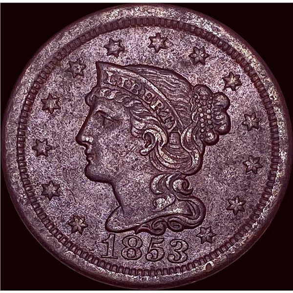 1853 Braided Hair Large Cent CLOSELY UNCIRCULATED