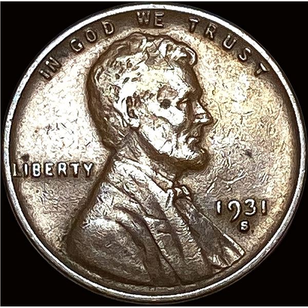 1931-S Lincoln Wheat Cent LIGHTLY CIRCULATED