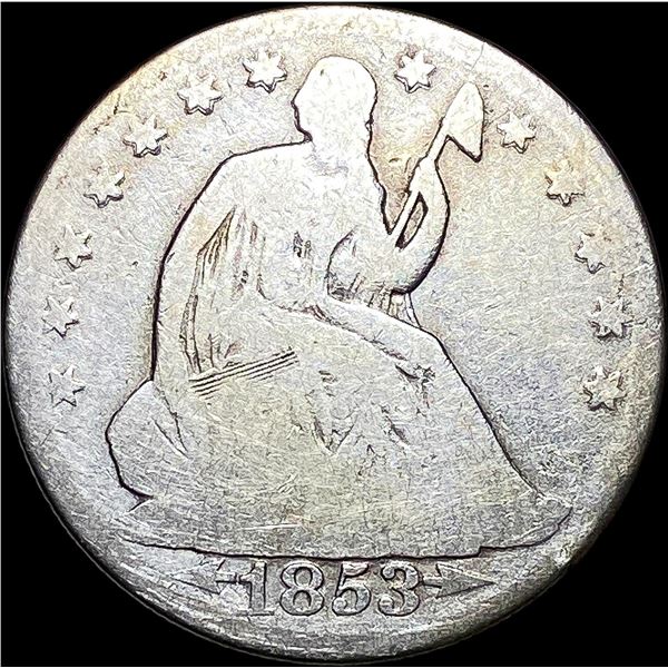 1853-O Arrows/Rays Seated Liberty Half Dollar NICELY