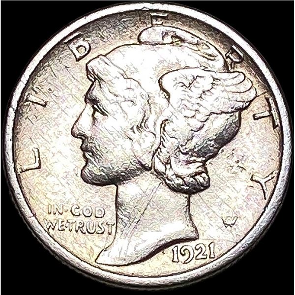 1921-D Silver Mercury Dime CLOSELY UNCIRCULATED