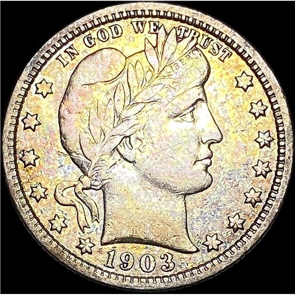 1903 Barber Silver Quarter NEARLY UNCIRCULATED