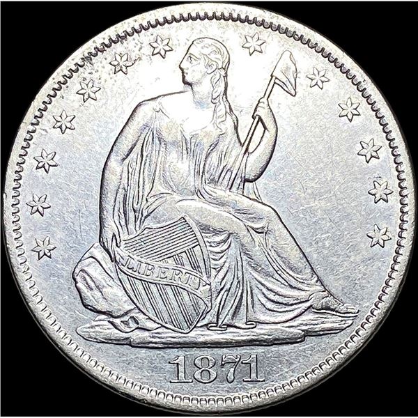 1871-S Seated Liberty Half Dollar CLOSELY UNCIRCULATED
