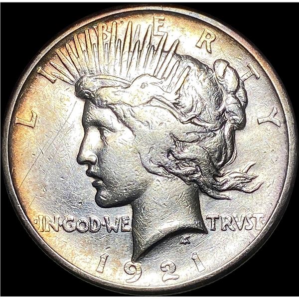 1921 Silver Peace Dollar NEARLY UNCIRCULATED