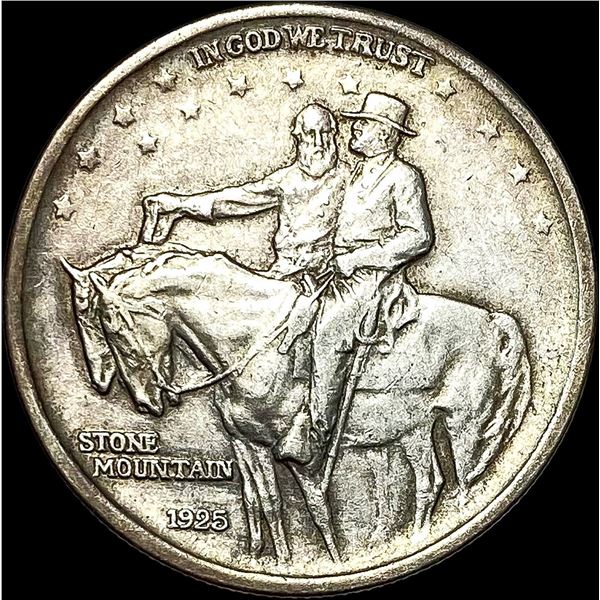 1925 Silver Half Dollar Stone Mountain NEARLY UNCIRCULATED