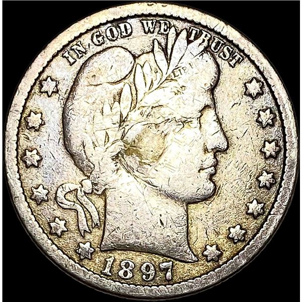 1897-O Silver Barber Quarter NICELY CIRCULATED